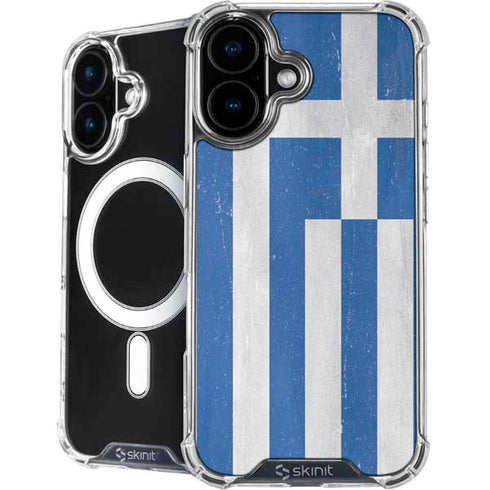 Greece Flag Distressed iPhone 17 MagSafe Case