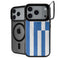 Greece Flag Distressed iPhone 17 Pro Max Kickstand Case