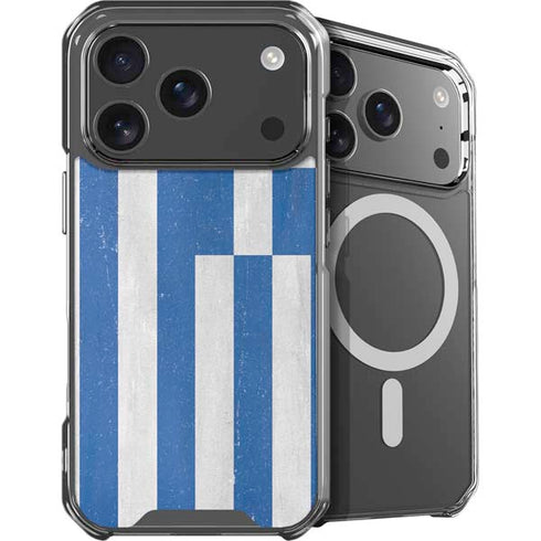 Greece Flag Distressed iPhone 18 Pro Max MagSafe Case
