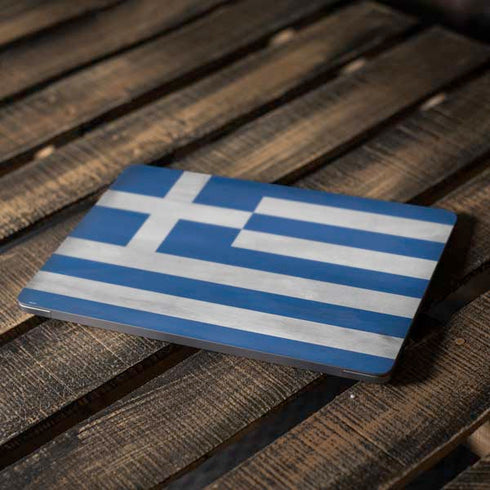 Greece Flag Distressed Apple MacBook Air Skin
