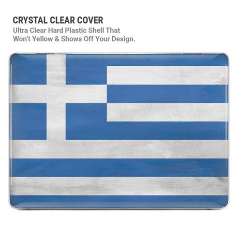 Greece Flag Distressed MacBook Pro 14in (2021-24) Case plus Skin