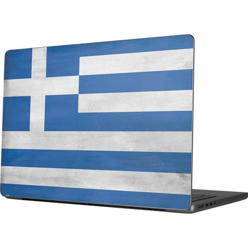 Greece Flag Distressed Apple MacBook Pro 14-inch Skin
