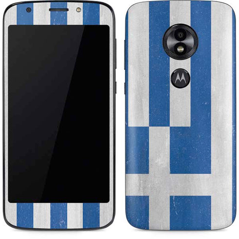 Greece Flag Distressed Moto E5 Play Skin