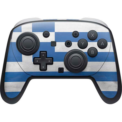 Greece Flag Distressed Nintendo Skins