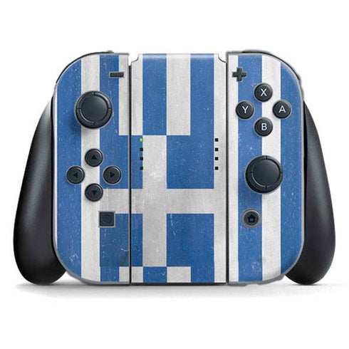 Greece Flag Distressed Nintendo Skins