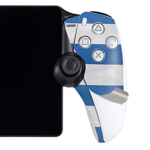 Greece Flag Distressed PlayStation Portal Remote Player Skin