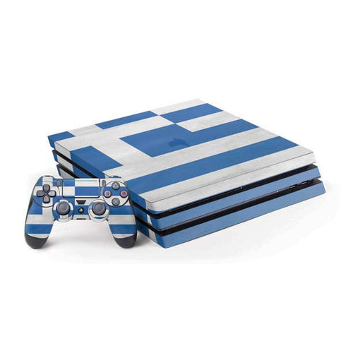 Greece Flag Distressed PlayStation PS4 Skins