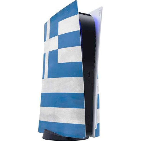 Greece Flag Distressed PlayStation PS5 Skins