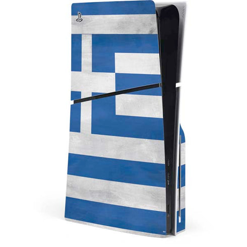 Greece Flag Distressed PlayStation PS5 Skins
