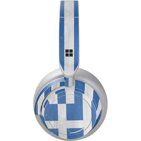 Greece Flag Distressed Surface Headphones Skin