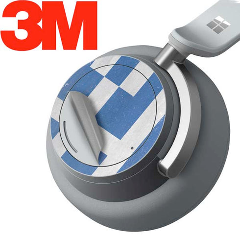 Greece Flag Distressed Surface Headphones Skin