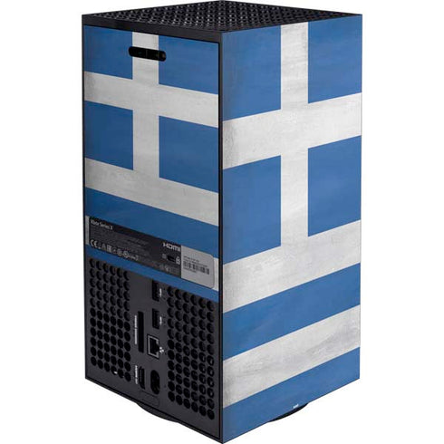 Greece Flag Distressed XBox Series X Digital Edition Bundle Skin