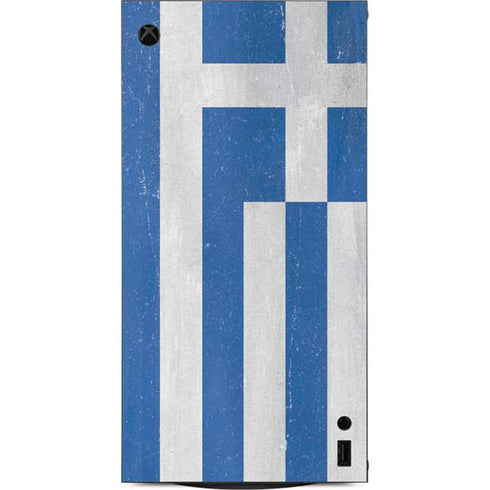 Greece Flag Distressed XBox Series X Digital Edition Console Skin