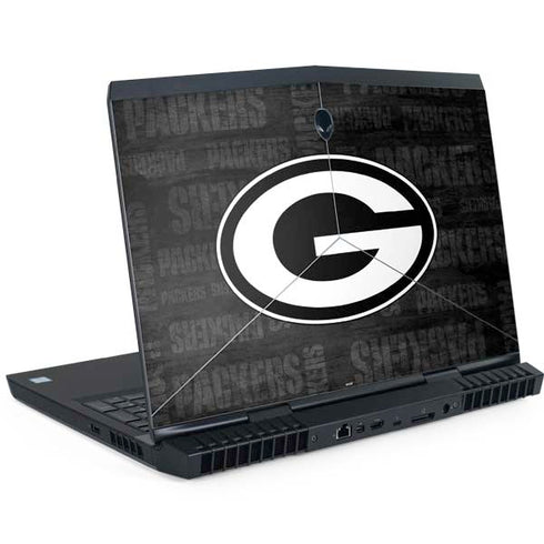 NFL Green Bay Packers Black & White Dell Alienware Skin