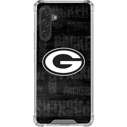 NFL Green Bay Packers Black & White Galaxy A17 Clear Case