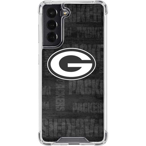 NFL Green Bay Packers Black & White Galaxy S22 Clear Case