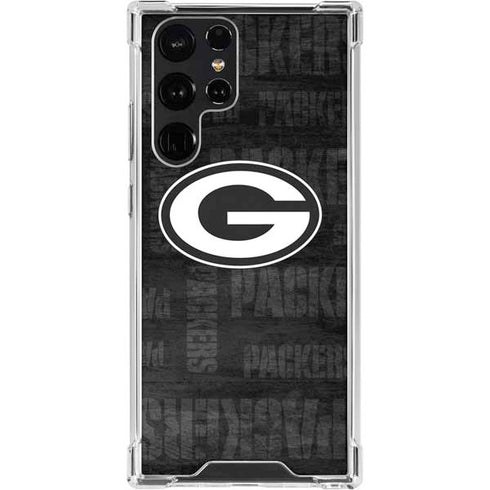NFL Green Bay Packers Black & White Galaxy S23 Ultra Clear Case