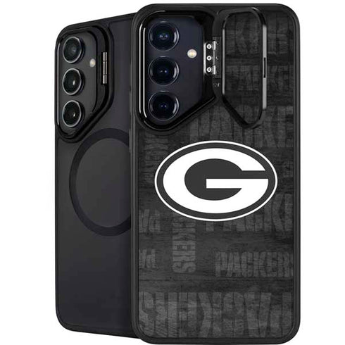 NFL Green Bay Packers Black & White Galaxy S25 Kickstand Case
