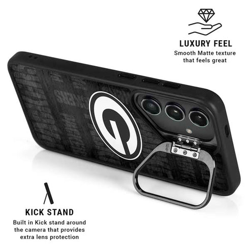 NFL Green Bay Packers Black & White Galaxy S25 Kickstand Case
