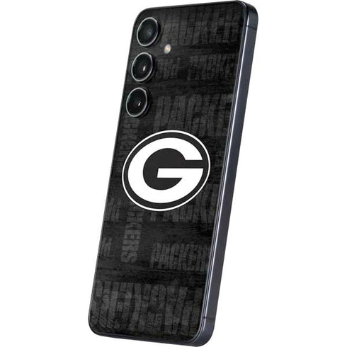 NFL Green Bay Packers Black & White Galaxy S25 Skin