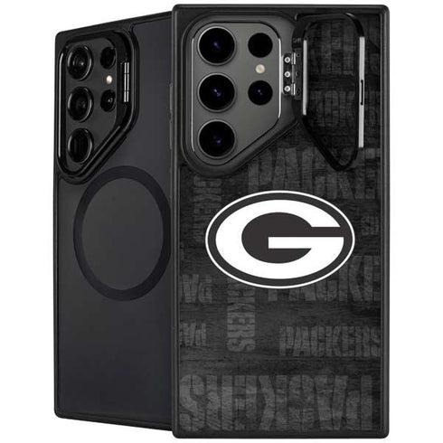 NFL Green Bay Packers Black & White Galaxy S25 Ultra Kickstand Case