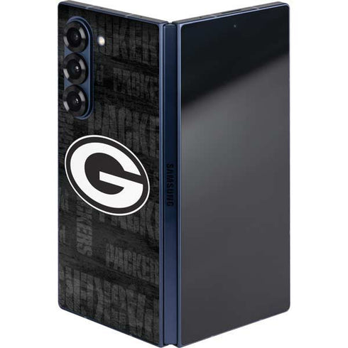 NFL Green Bay Packers Black & White Galaxy Z Fold6 Skin