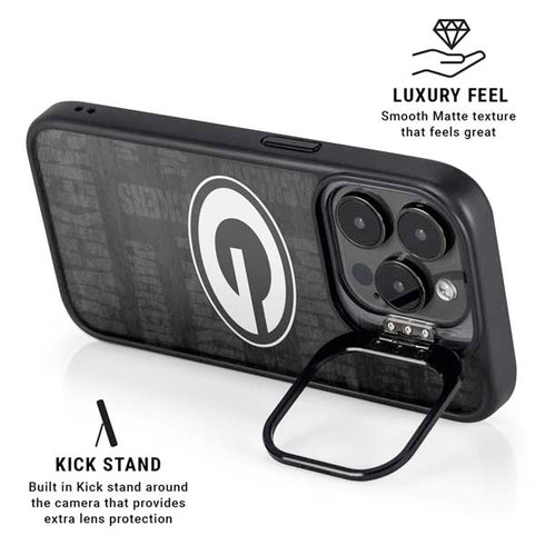 NFL Green Bay Packers Black & White iPhone 14 Pro Kickstand Case