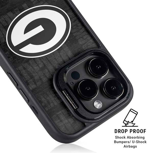 NFL Green Bay Packers Black & White iPhone 14 Pro Kickstand Case