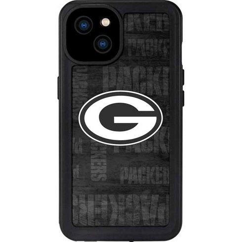 NFL Green Bay Packers Black & White iPhone 15 Plus Waterproof Case