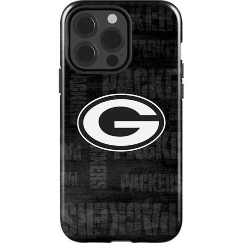 NFL Green Bay Packers Black & White iPhone 15 Pro Impact Case