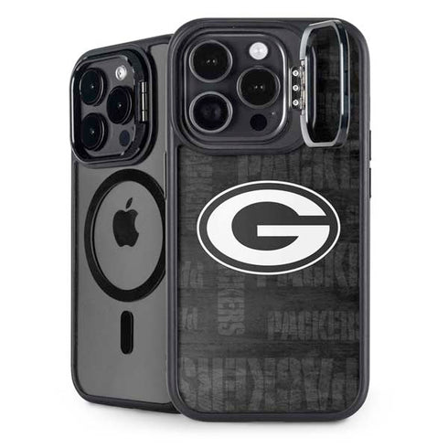 NFL Green Bay Packers Black & White iPhone 15 Pro Kickstand Case