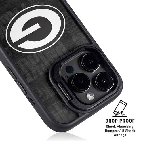 NFL Green Bay Packers Black & White iPhone 15 Pro Max Kickstand Case