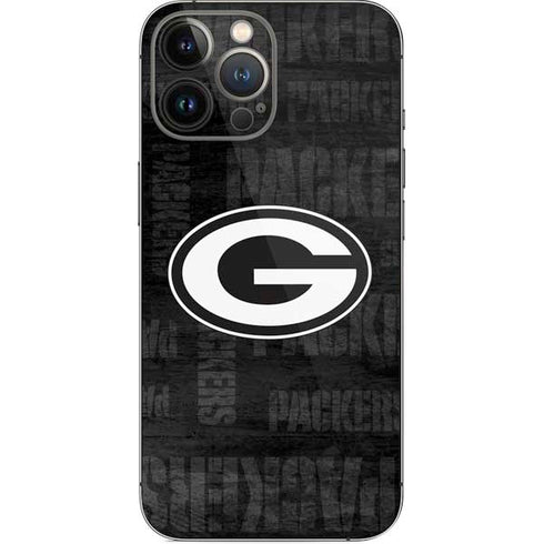 NFL Green Bay Packers Black & White iPhone 15 Pro Max Skin