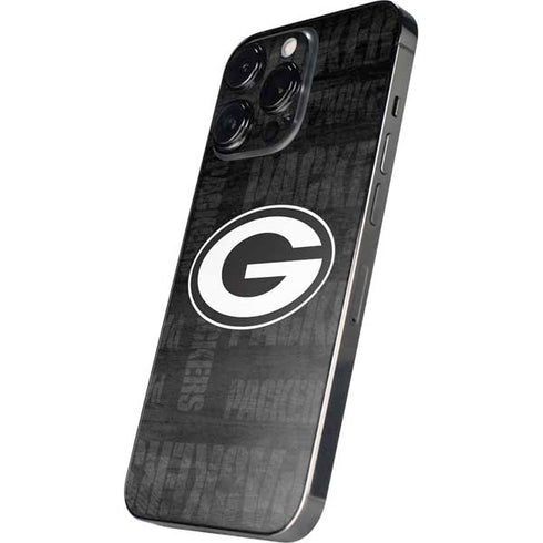 NFL Green Bay Packers Black & White iPhone 15 Pro Max Skin