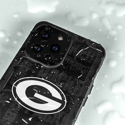 NFL Green Bay Packers Black & White iPhone 15 Pro Waterproof Case