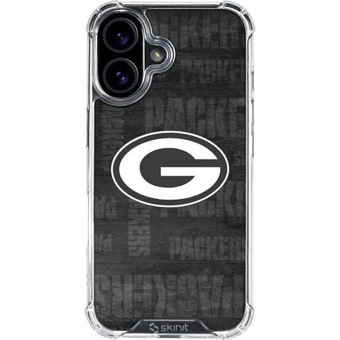NFL Green Bay Packers Black & White iPhone 16 Clear Case