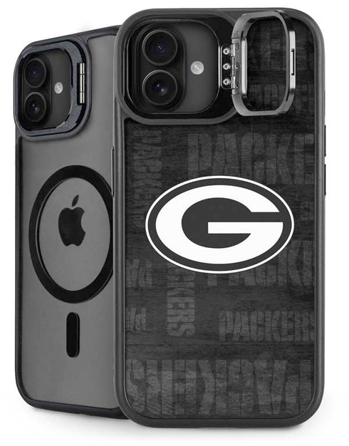 NFL Green Bay Packers Black & White iPhone 16 Kickstand Case