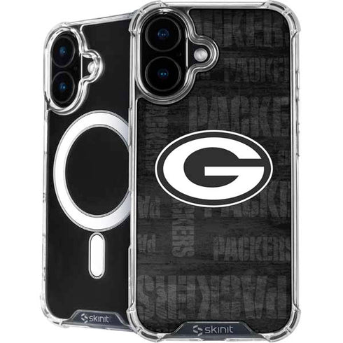 NFL Green Bay Packers Black & White iPhone 16 MagSafe Case