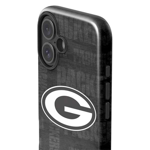 NFL Green Bay Packers Black & White iPhone 16 Plus Impact Case