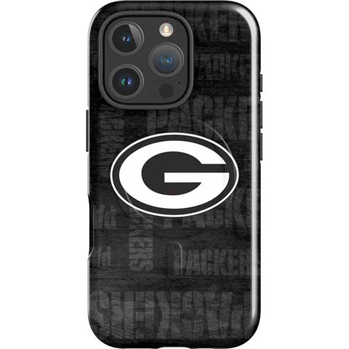 NFL Green Bay Packers Black & White iPhone 16 Pro Magsafe Impact Case