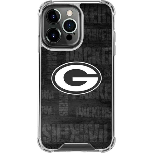 NFL Green Bay Packers Black & White iPhone 16 Pro Max Clear Case
