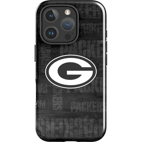 NFL Green Bay Packers Black & White iPhone 16 Pro Max Impact Case