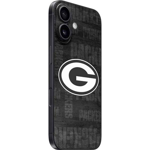 NFL Green Bay Packers Black & White iPhone 16 Skin