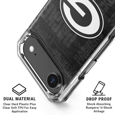 NFL Green Bay Packers Black & White iPhone 17 Air Clear Case