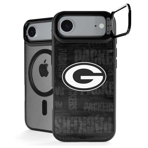 NFL Green Bay Packers Black & White iPhone 17 Air Kickstand Case