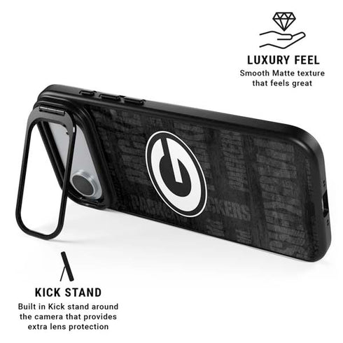 NFL Green Bay Packers Black & White iPhone 17 Air Kickstand Case