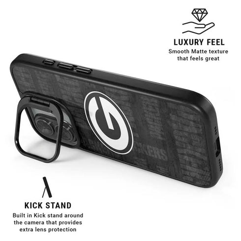 NFL Green Bay Packers Black & White iPhone 17 Kickstand Case