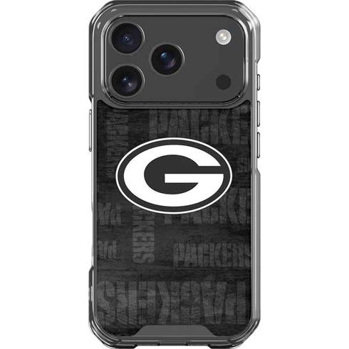 NFL Green Bay Packers Black & White iPhone 17 Pro Clear Case