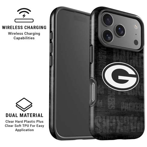 NFL Green Bay Packers Black & White iPhone 17 Pro Magsafe Impact Case