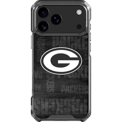 NFL Green Bay Packers Black & White iPhone 17 Pro Max Clear Case